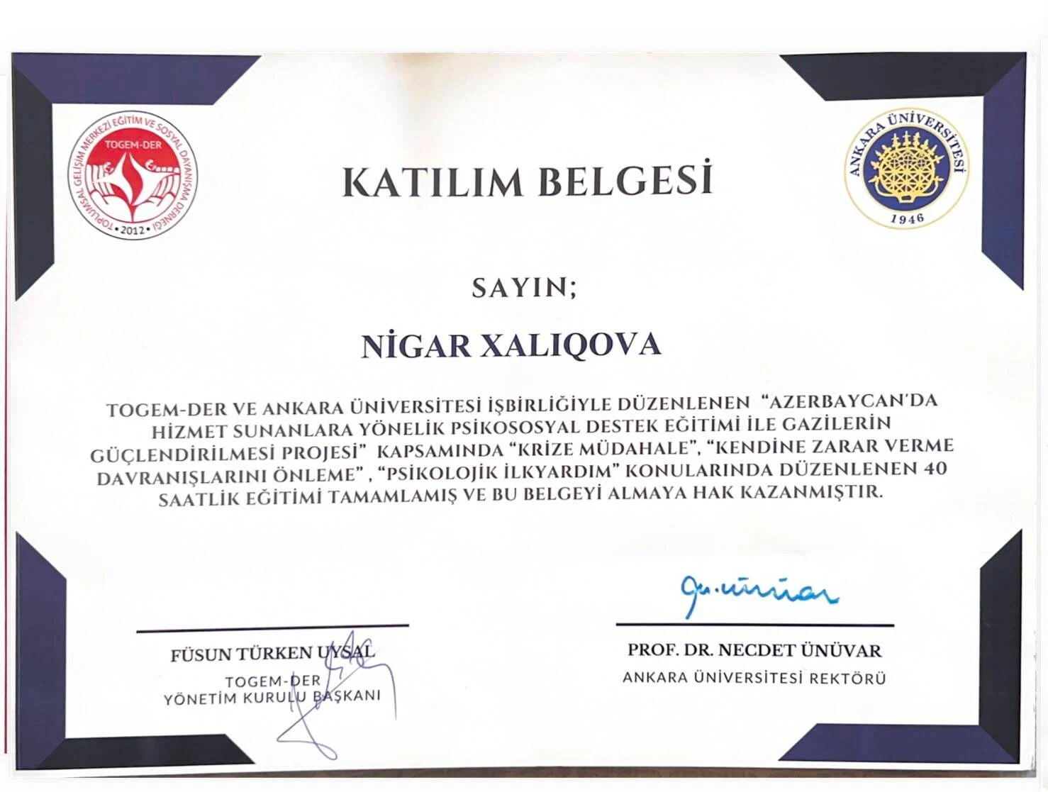 Müharibə iştirakçıları ilə çalışan Psixoloqların səriştələtinin artırılması
