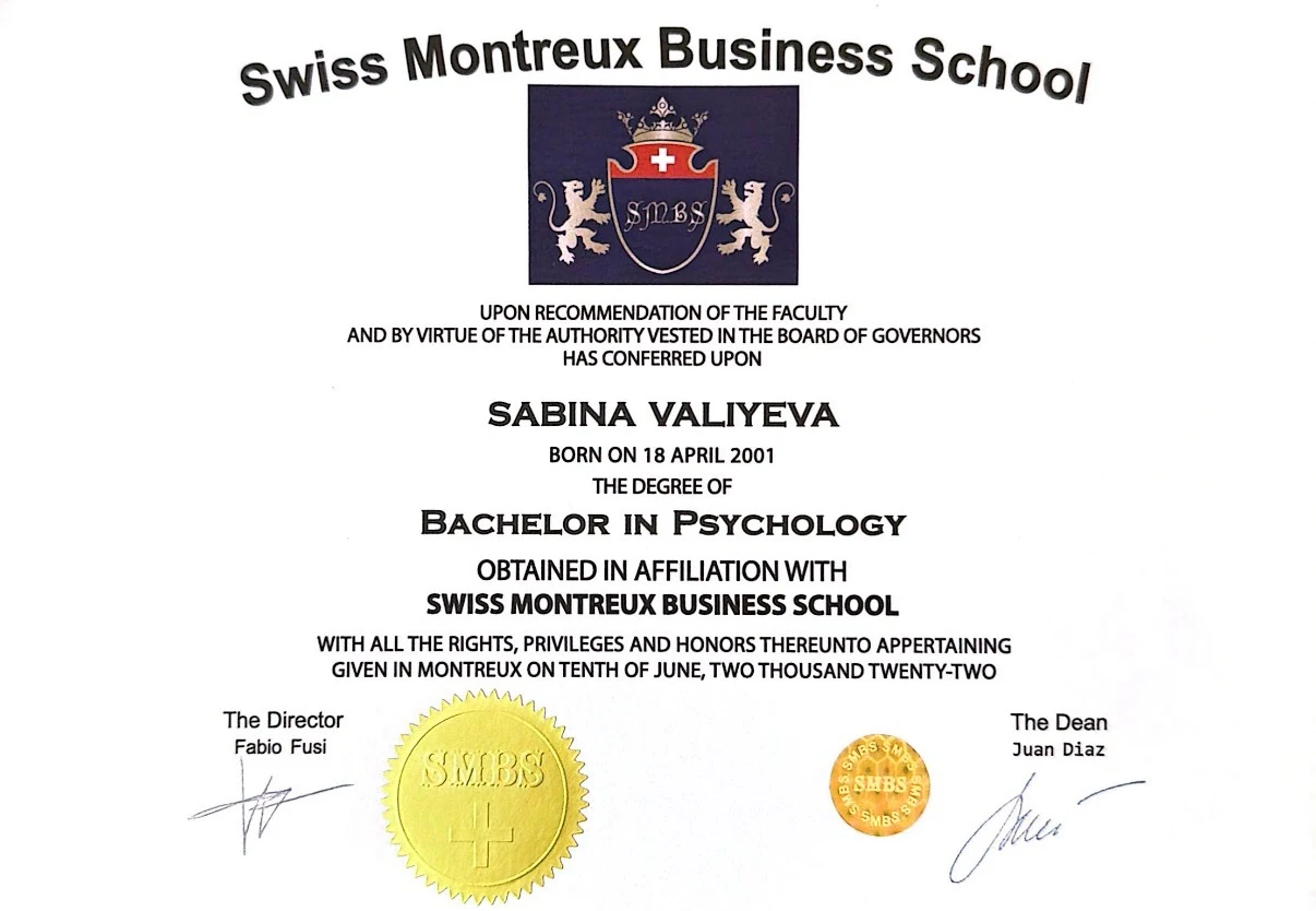 Swiss Montreux Business School-Bakalavr Diplomu